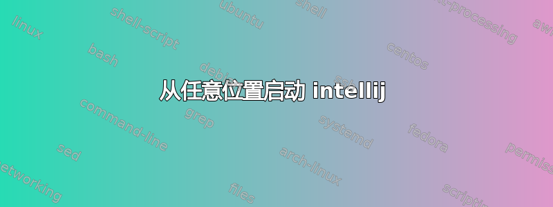 从任意位置启动 intellij