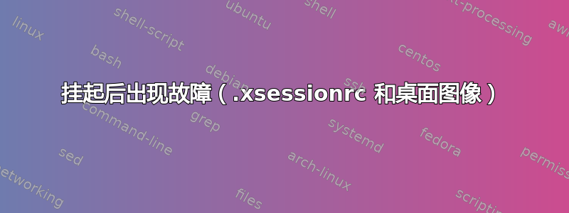 挂起后出现故障（.xsessionrc 和桌面图像）