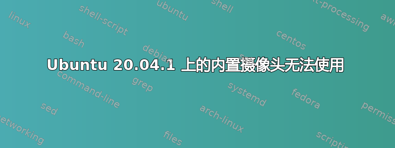 Ubuntu 20.04.1 上的内置摄像头无法使用