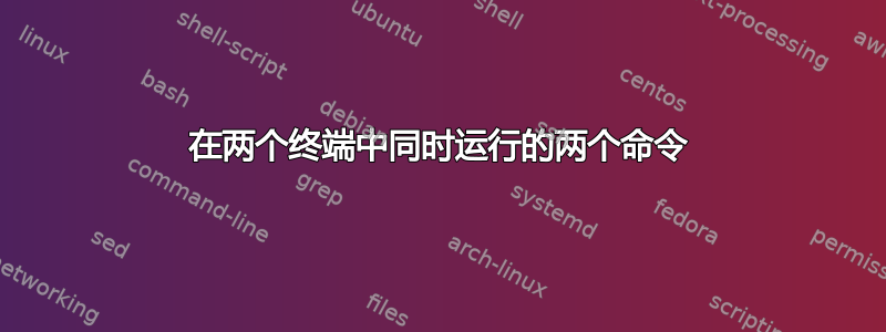 在两个终端中同时运行的两个命令