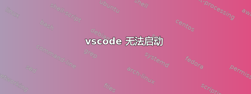 vscode 无法启动