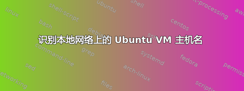 识别本地网络上的 Ubuntu VM 主机名