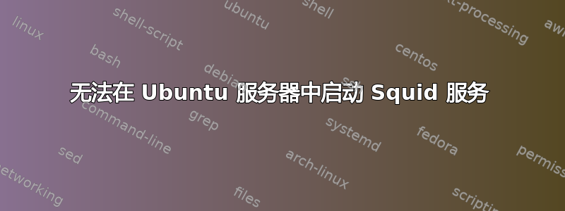 无法在 Ubuntu 服务器中启动 Squid 服务