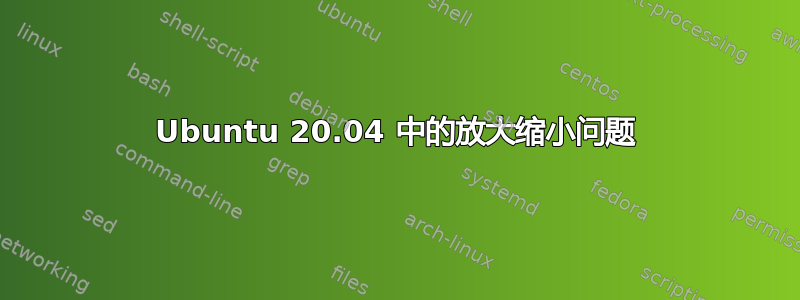 Ubuntu 20.04 中的放大缩小问题