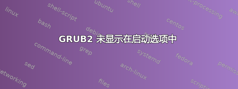 GRUB2 未显示在启动选项中