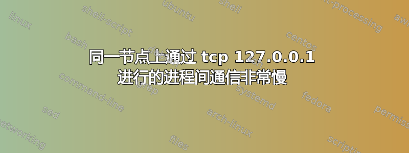 同一节点上通过 tcp 127.0.0.1 进行的进程间通信非常慢