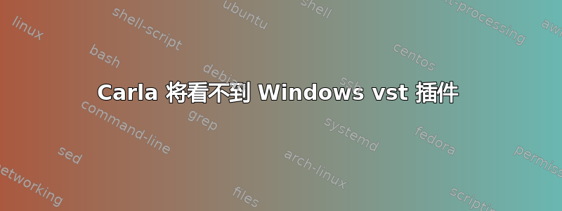 Carla 将看不到 Windows vst 插件