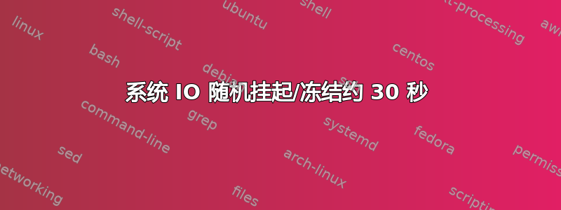 系统 IO 随机挂起/冻结约 30 秒