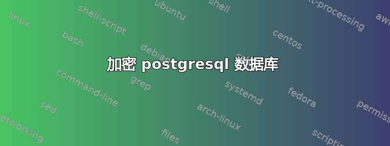 加密 postgresql 数据库