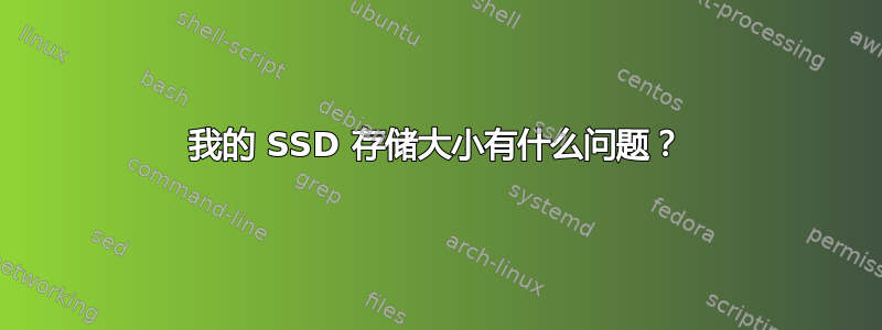 我的 SSD 存储大小有什么问题？