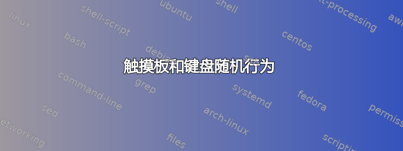 触摸板和键盘随机行为