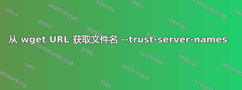 从 wget URL 获取文件名 --trust-server-names 