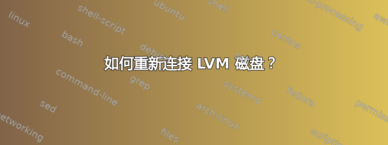 如何重新连接 LVM 磁盘？