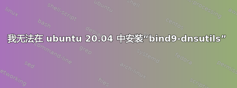 我无法在 ubuntu 20.04 中安装“bind9-dnsutils”