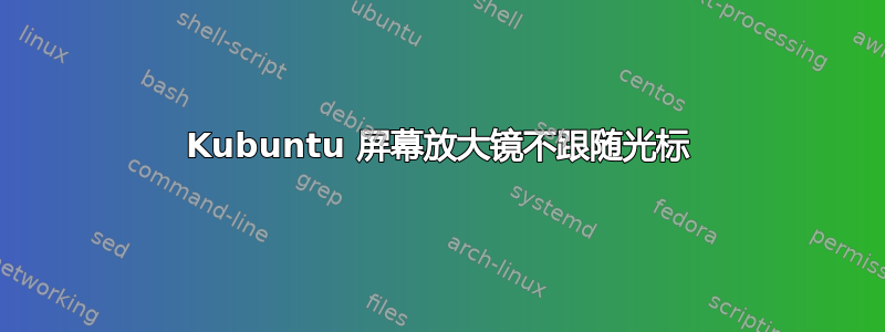 Kubuntu 屏幕放大镜不跟随光标