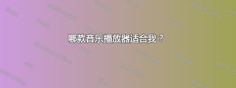 哪款音乐播放器适合我？