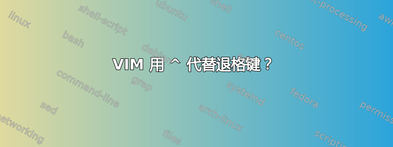 VIM 用 ^ 代替退格键？