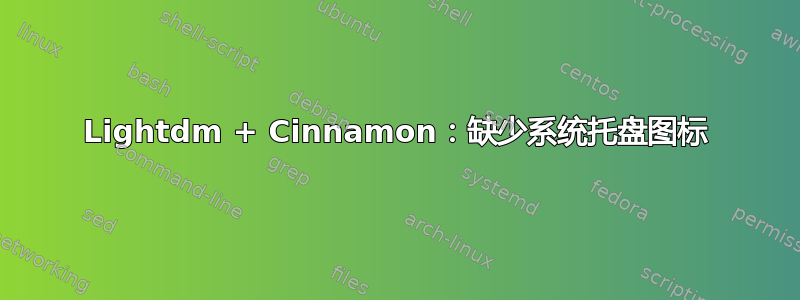 Lightdm + Cinnamon：缺少系统托盘图标