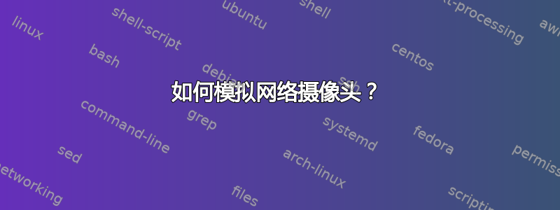 如何模拟网络摄像头？