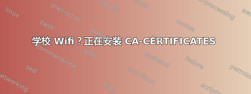 学校 Wifi？正在安装 CA-CERTIFICATES