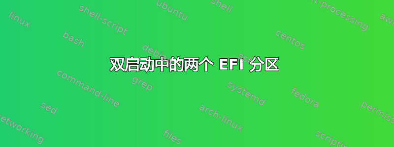 双启动中的两个 EFI 分区