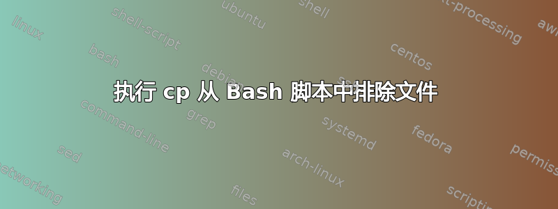 执行 cp 从 Bash 脚本中排除文件