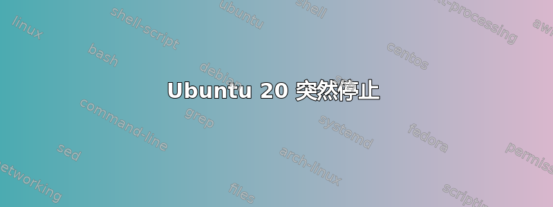 Ubuntu 20 突然停止