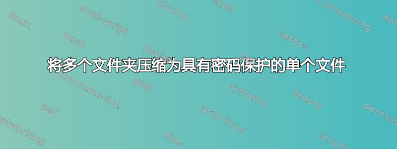 将多个文件夹压缩为具有密码保护的单个文件