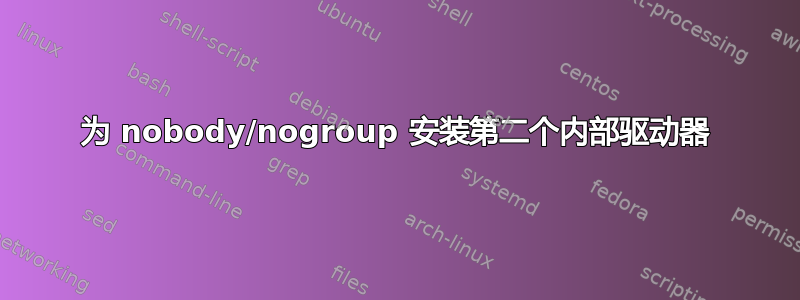 为 nobody/nogroup 安装第二个内部驱动器