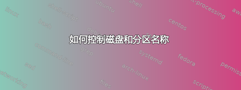 如何控制磁盘和分区名称