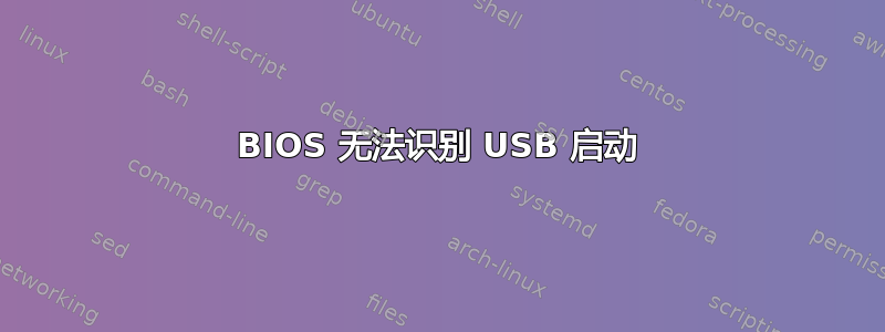 BIOS 无法识别 USB 启动