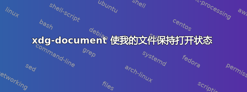 xdg-document 使我的文件保持打开状态