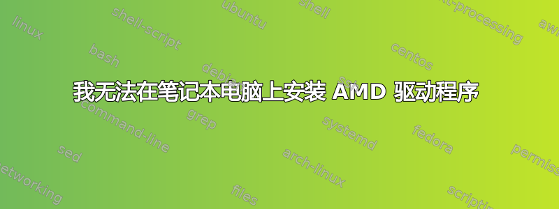 我无法在笔记本电脑上安装 AMD 驱动程序