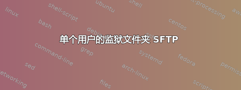 单个用户的监狱文件夹 SFTP