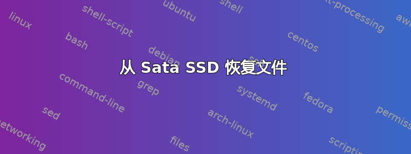 从 Sata SSD 恢复文件