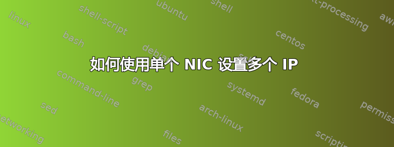 如何使用单个 NIC 设置多个 IP