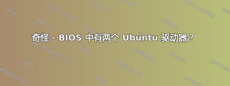 奇怪 - BIOS 中有两个 Ubuntu 驱动器？