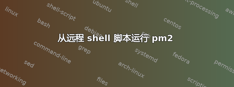 从远程 shell 脚本运行 pm2