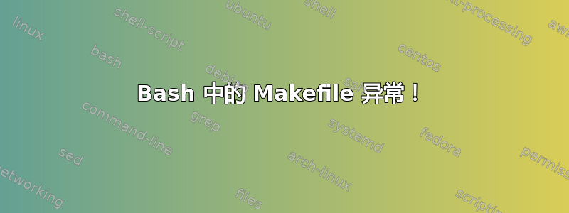 Bash 中的 Makefile 异常！