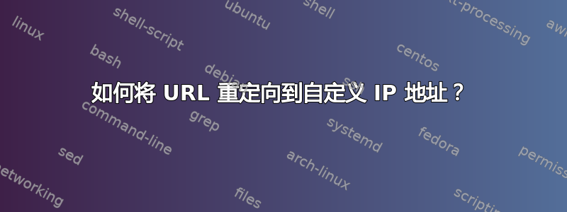 如何将 URL 重定向到自定义 IP 地址？