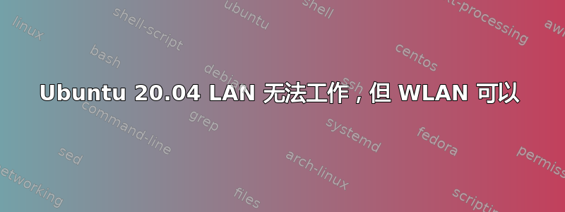 Ubuntu 20.04 LAN 无法工作，但 WLAN 可以