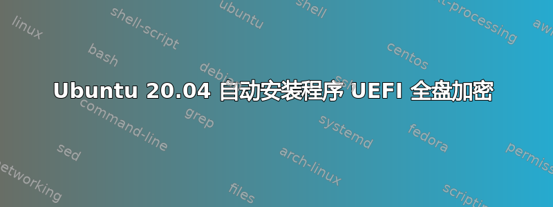 Ubuntu 20.04 自动安装程序 UEFI 全盘加密