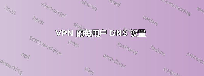 VPN 的每用户 DNS 设置