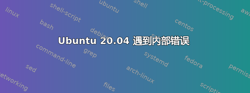 Ubuntu 20.04 遇到内部错误