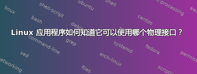 Linux 应用程序如何知道它可以使用哪个物理接口？