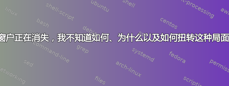 窗户正在消失，我不知道如何、为什么以及如何扭转这种局面