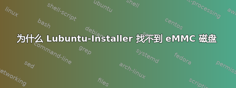 为什么 Lubuntu-Installer 找不到 eMMC 磁盘