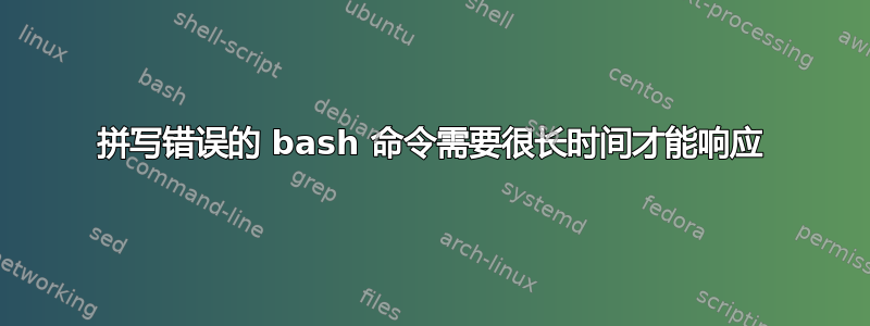 拼写错误的 bash 命令需要很长时间才能响应