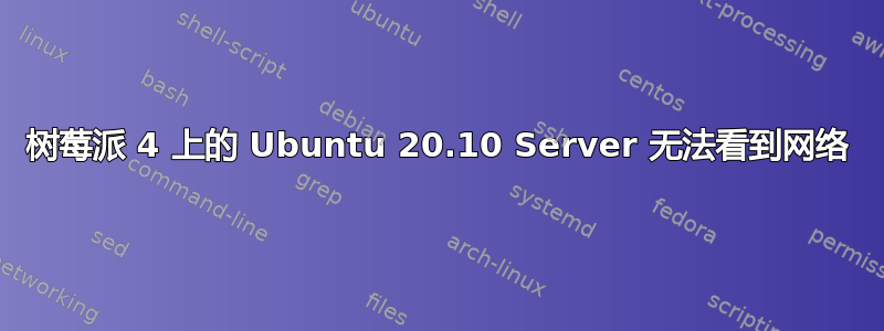 树莓派 4 上的 Ubuntu 20.10 Server 无法看到网络