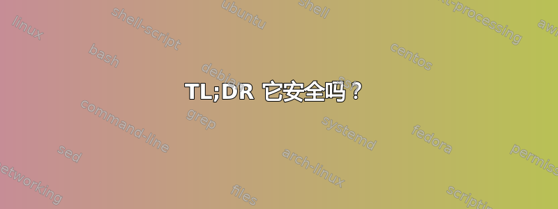 TL;DR 它安全吗？